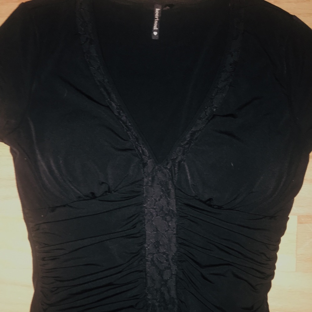 Black Short Sleeve Top